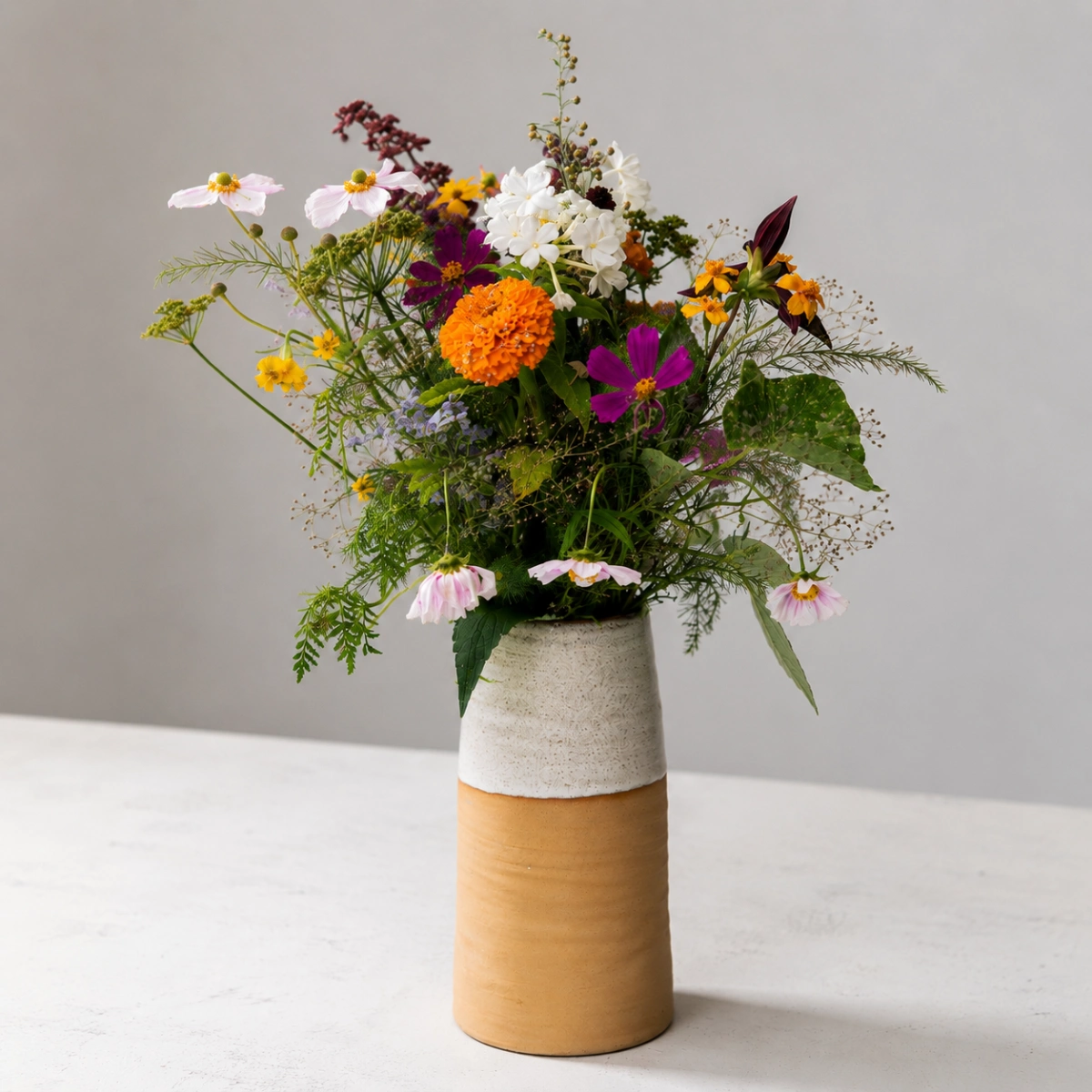 Two-Tone Stoneware Vase